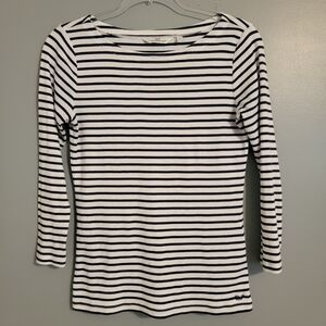 Vineyard Vines Navy and White Striped Long Sleeve Tee
